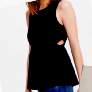 Club Monaco Janou Black tank w/cut out and tassel tie- Small perfect condition